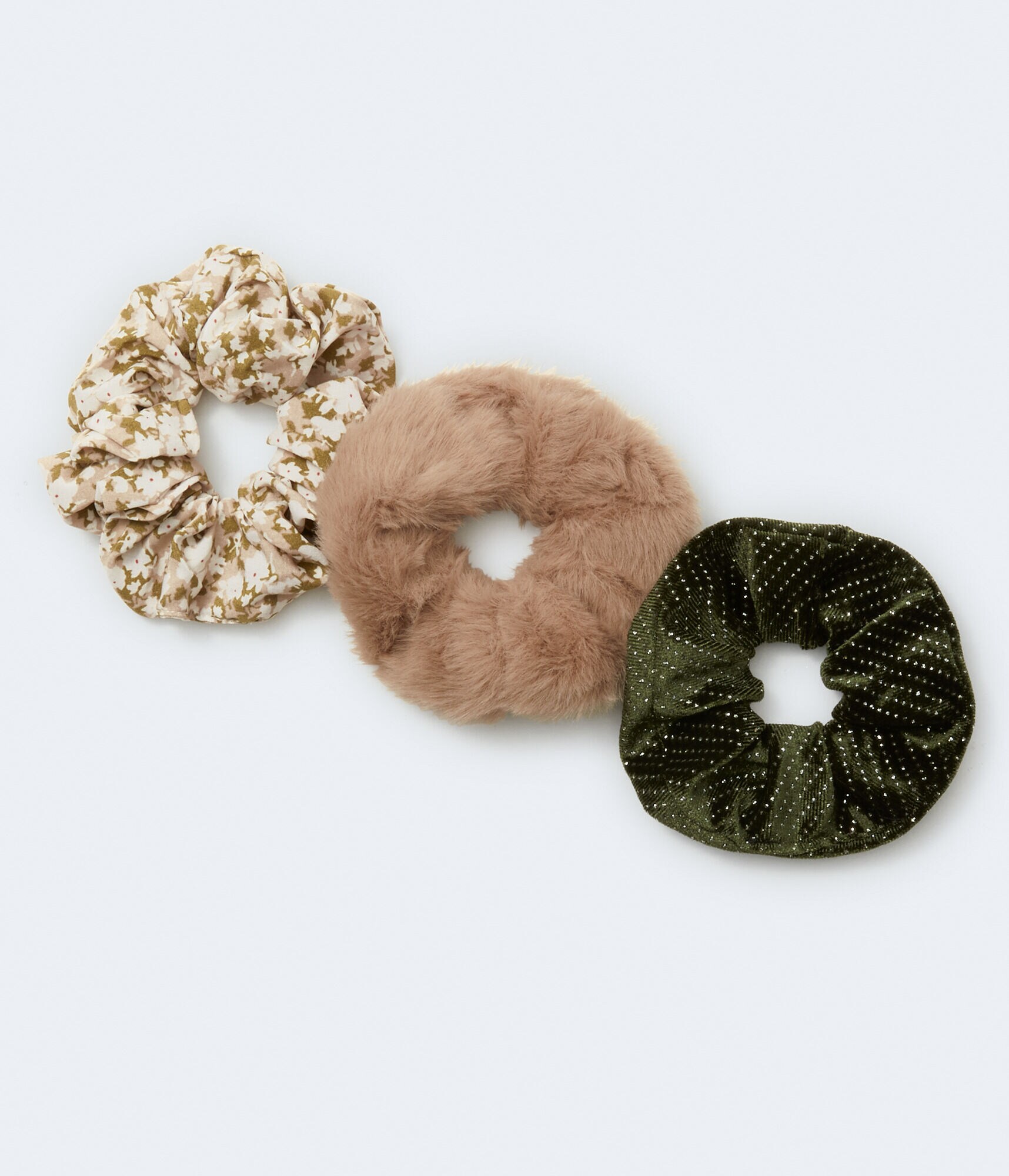Faux Fur Scrunchie 3-Pack