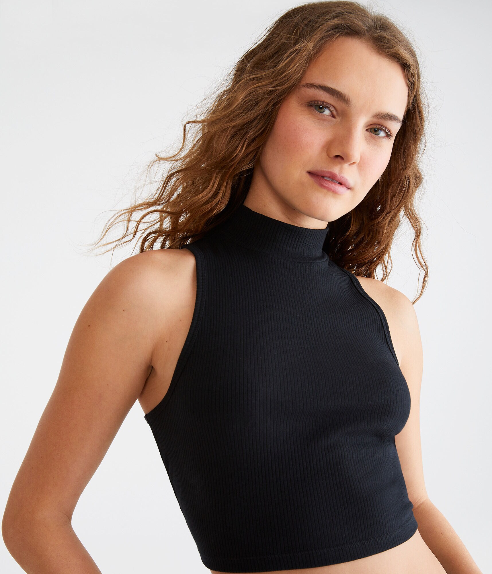 Seriously Soft Cropped Mock-Neck Tank