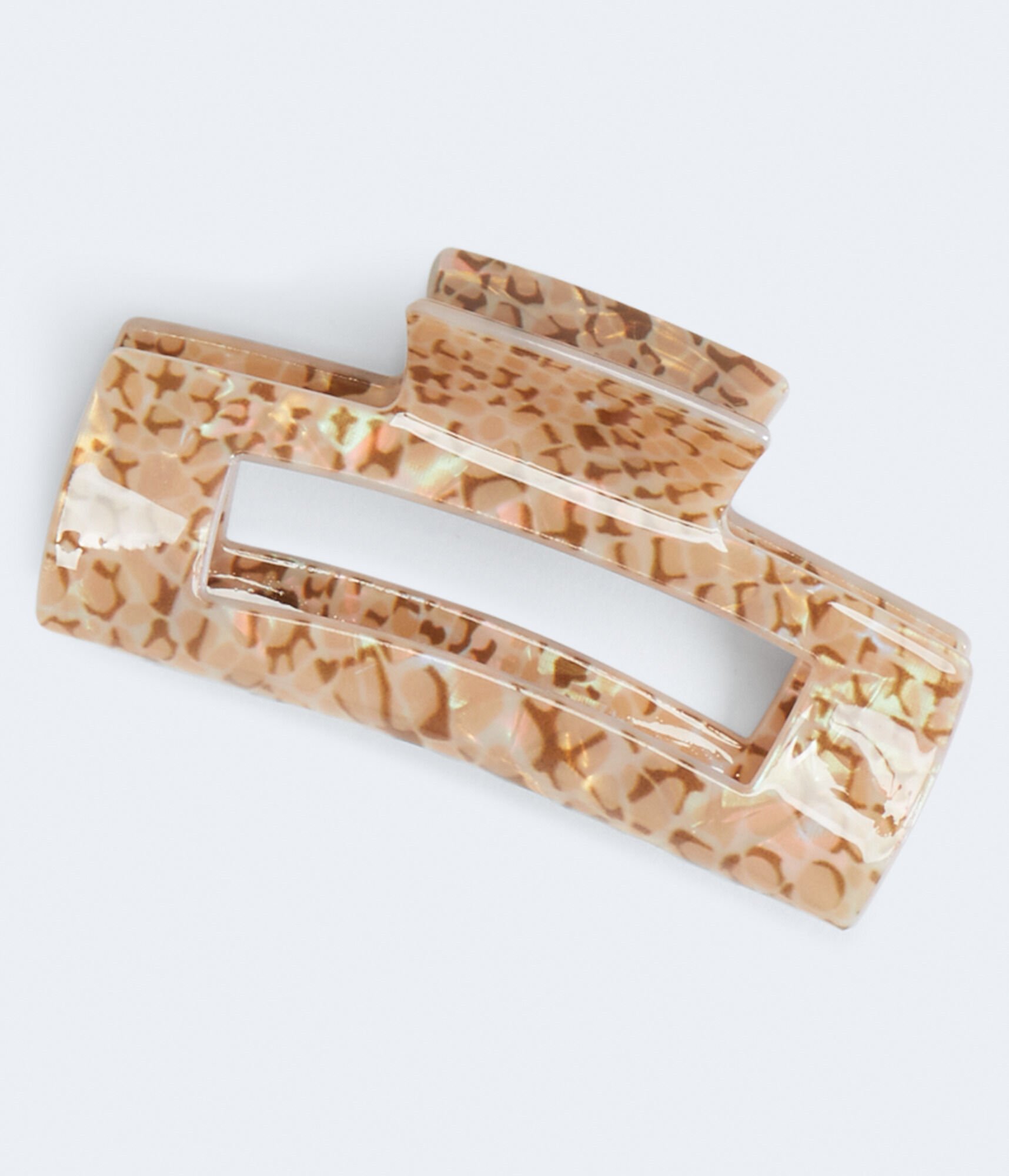 Snakeskin Open Rectangle Claw Hair Clip