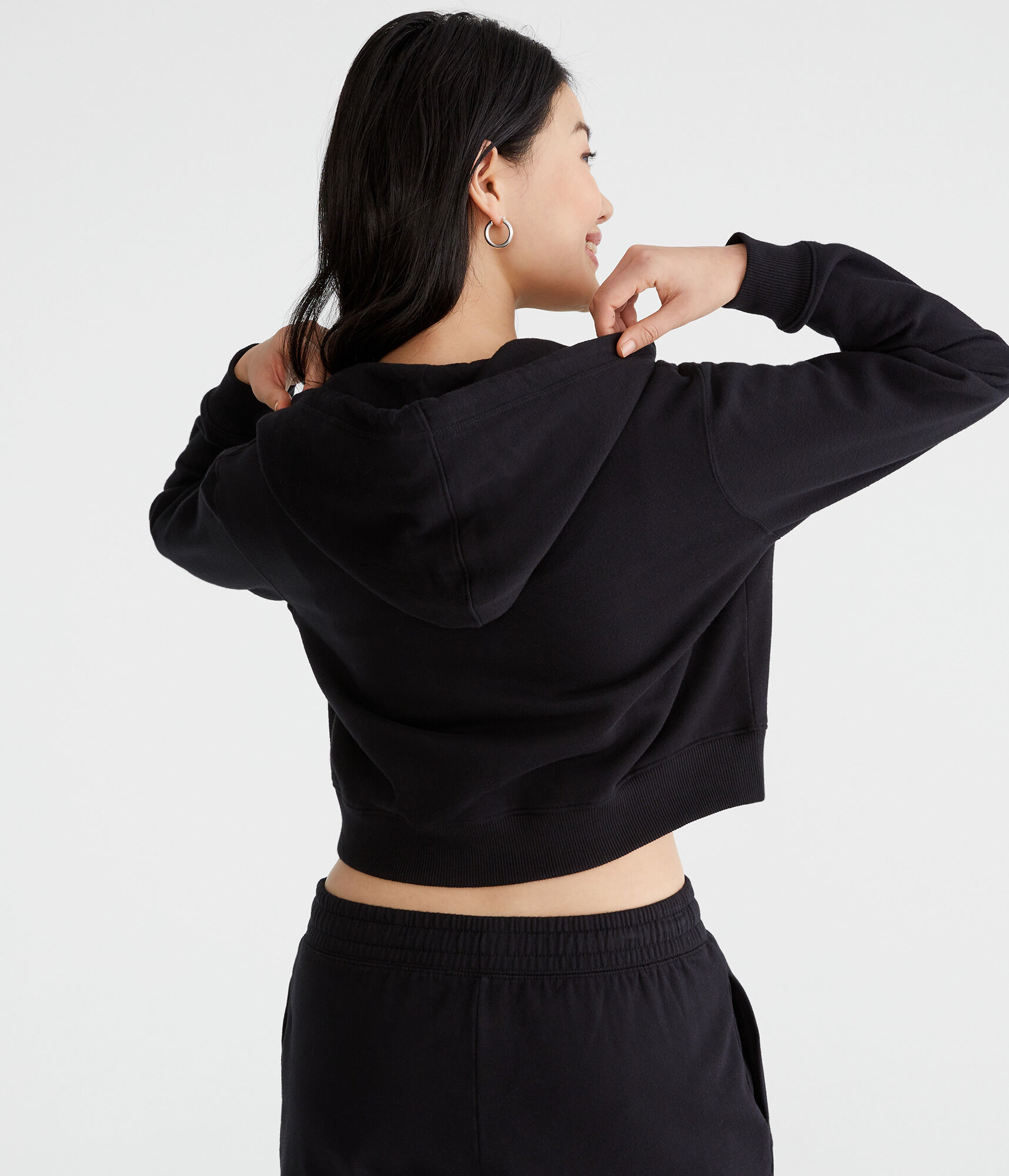 Cropped Full-Zip Hoodie - SKU COMBINED TO 81993728