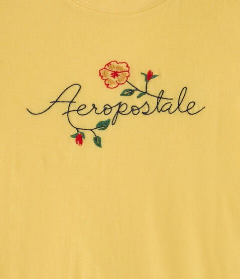 Aeropostale Floral Logo Graphic Tee