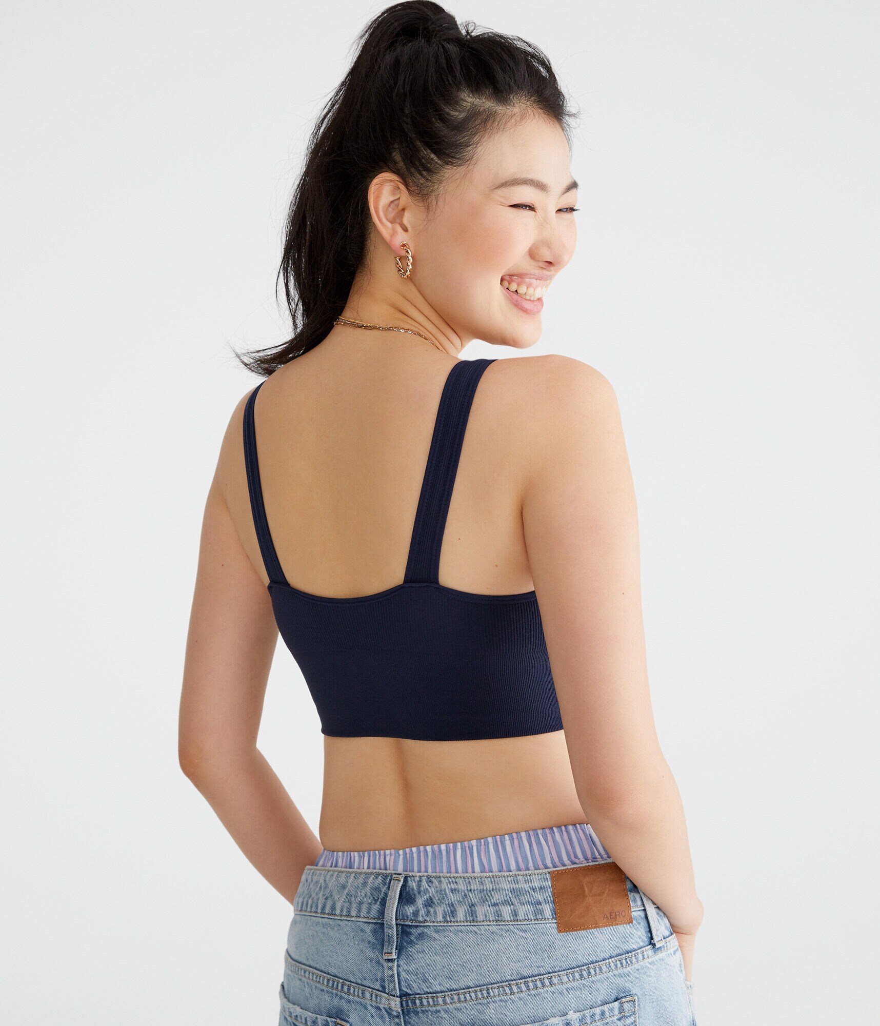 Seamless Scoop Long-Line Bralette