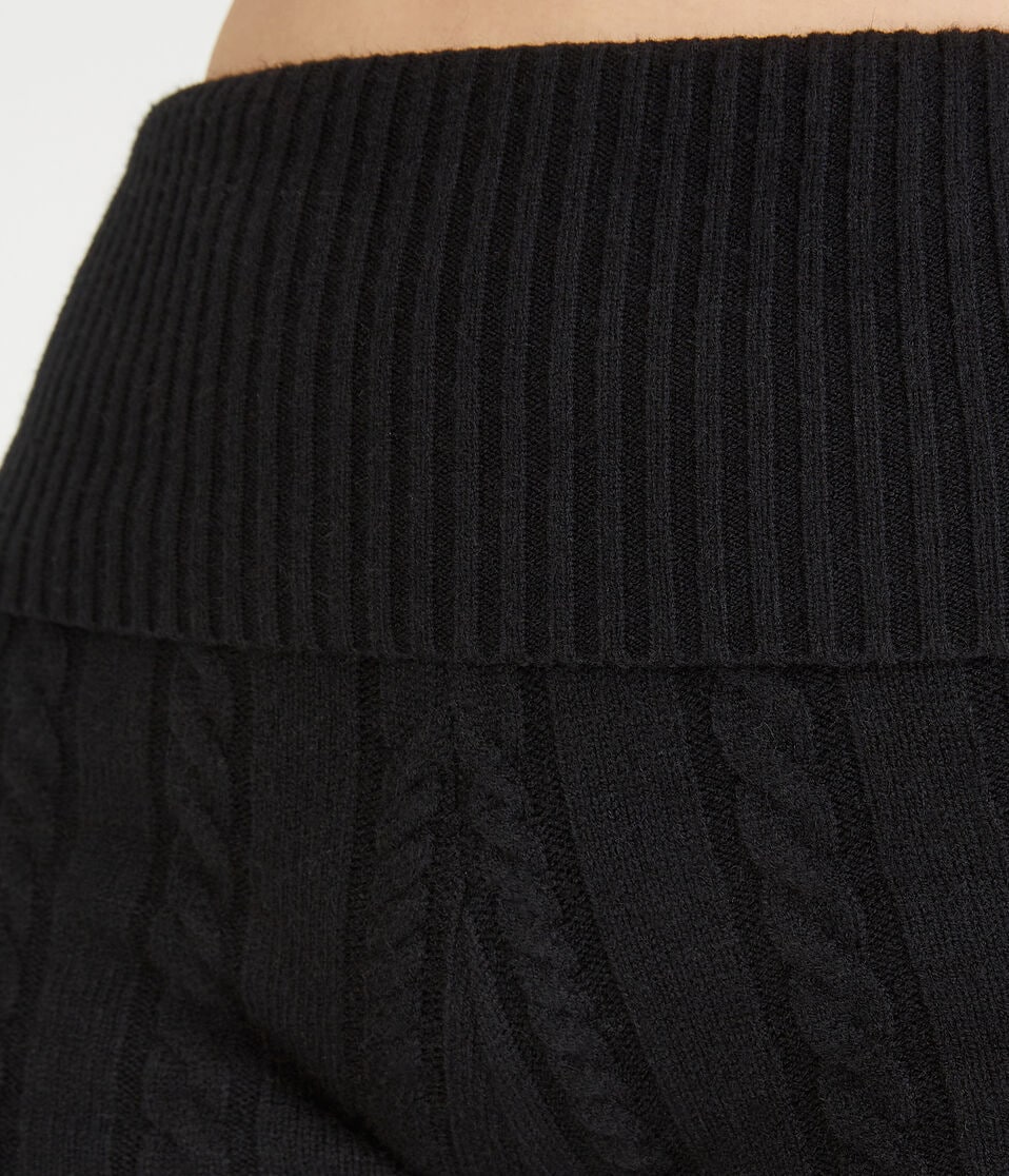 High-Rise Cable Sweater Shorts