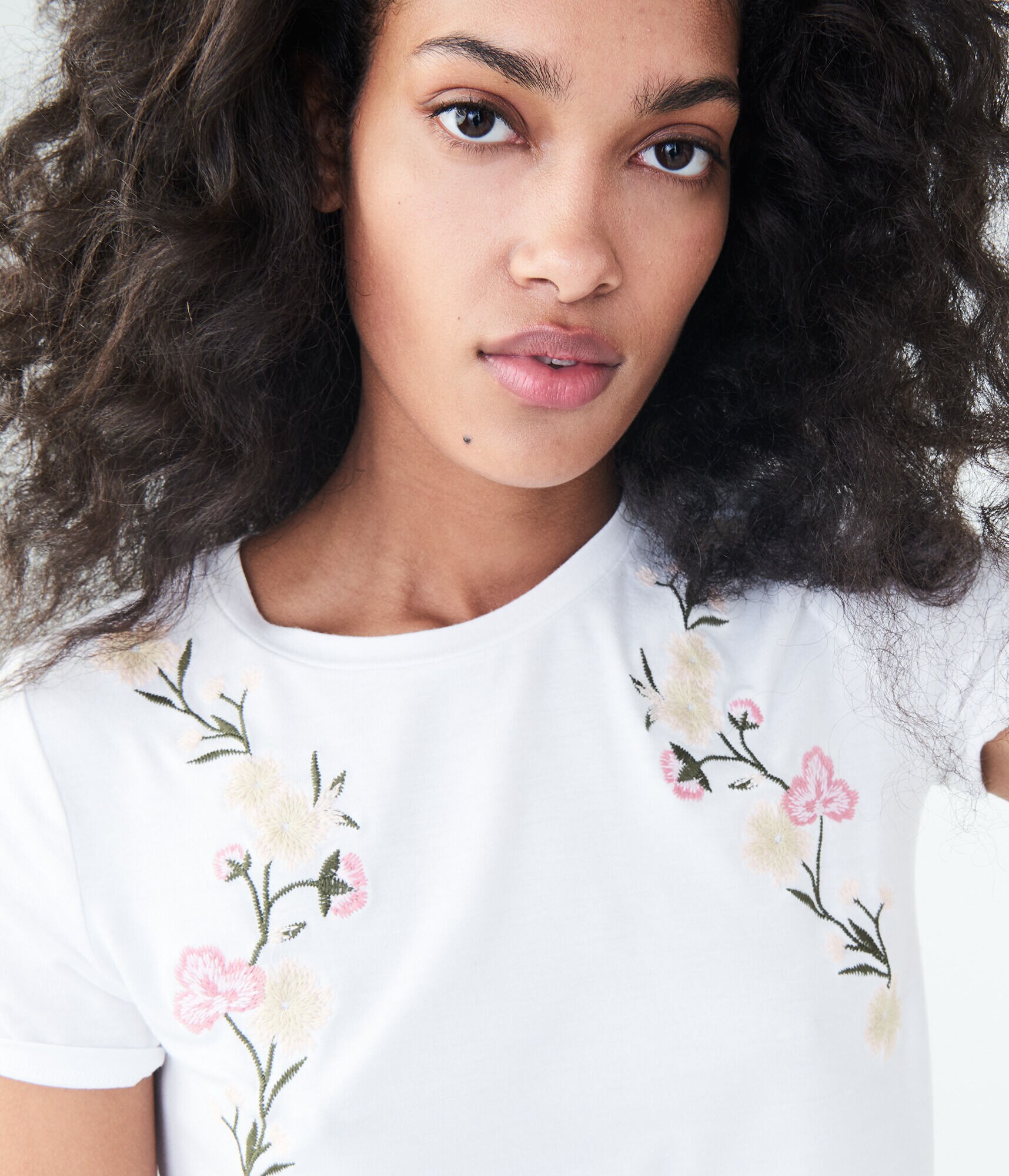 Seriously Soft Floral Embroidered Graphic Tee