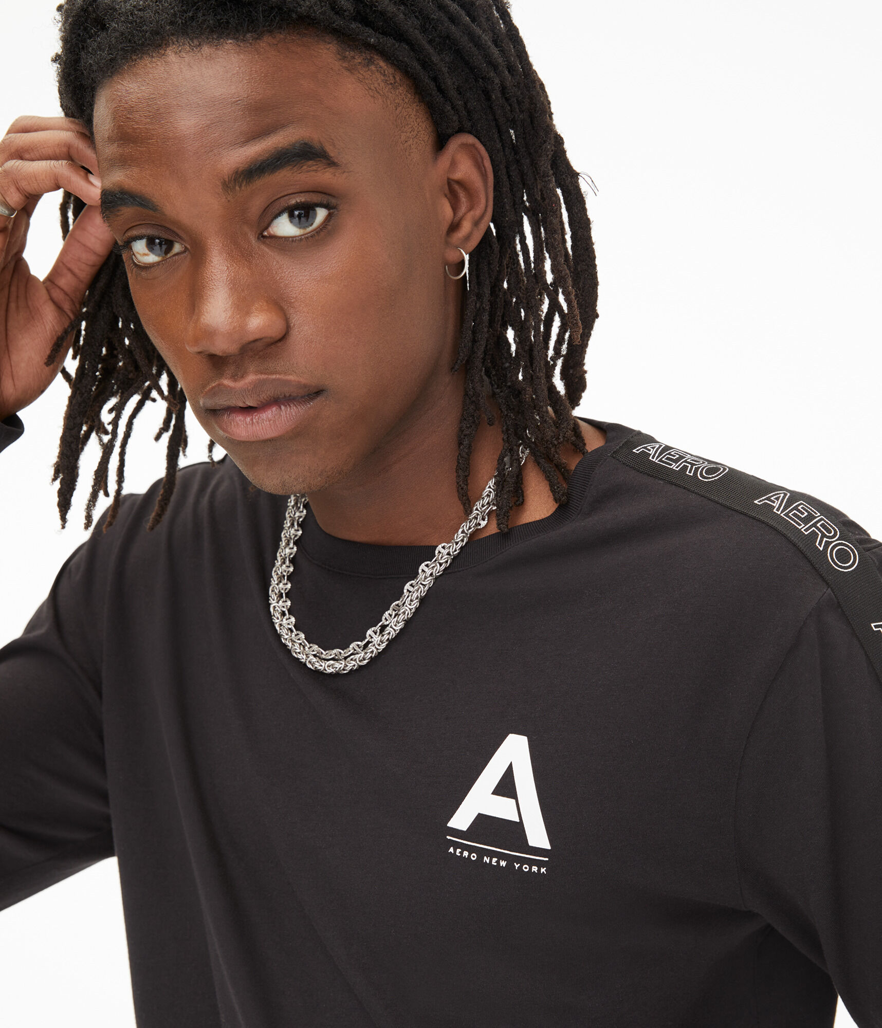 Long Sleeve Heritage Logo Tape Graphic Tee