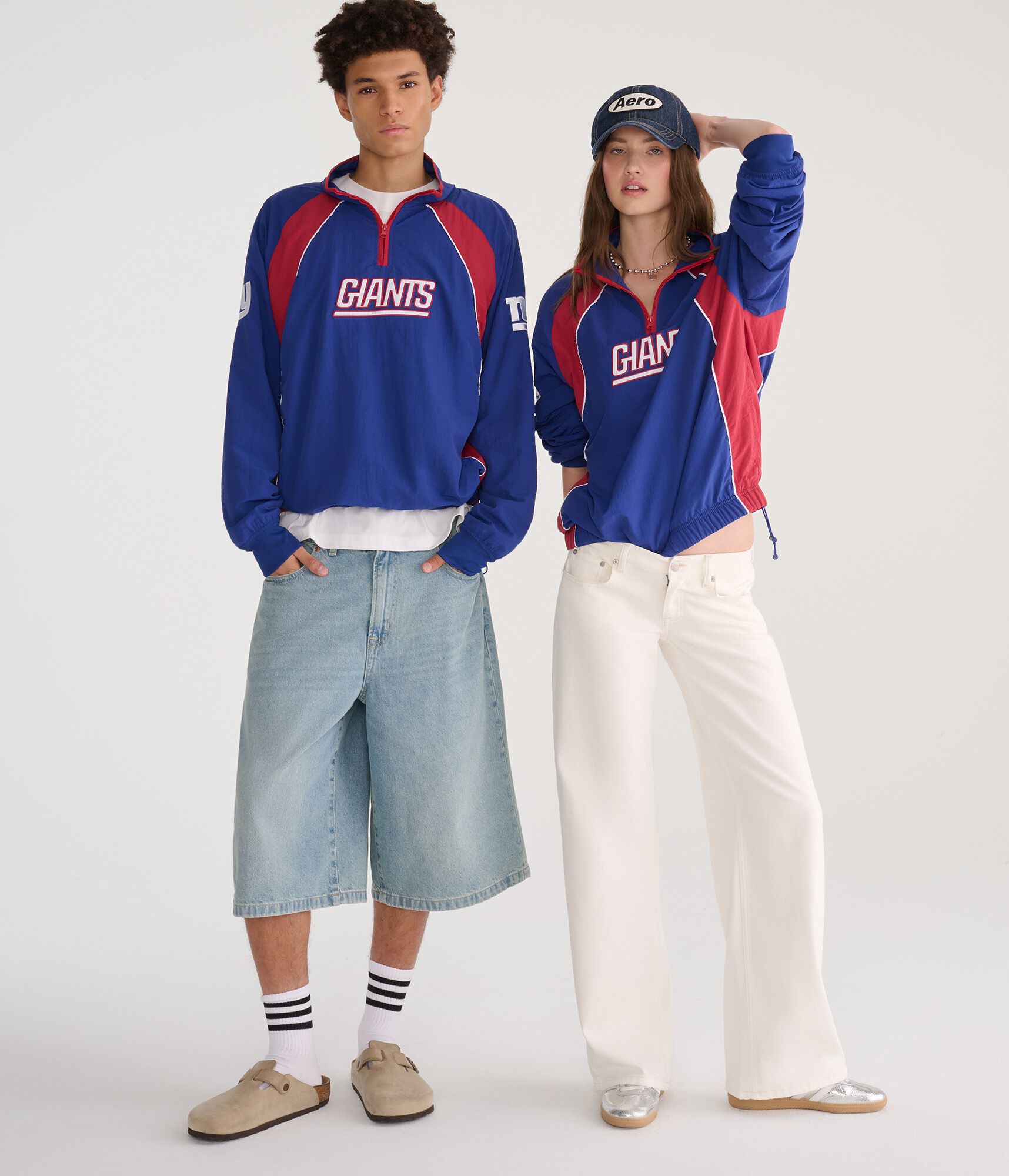 New York Giants Quarter-Zip Track Jacket