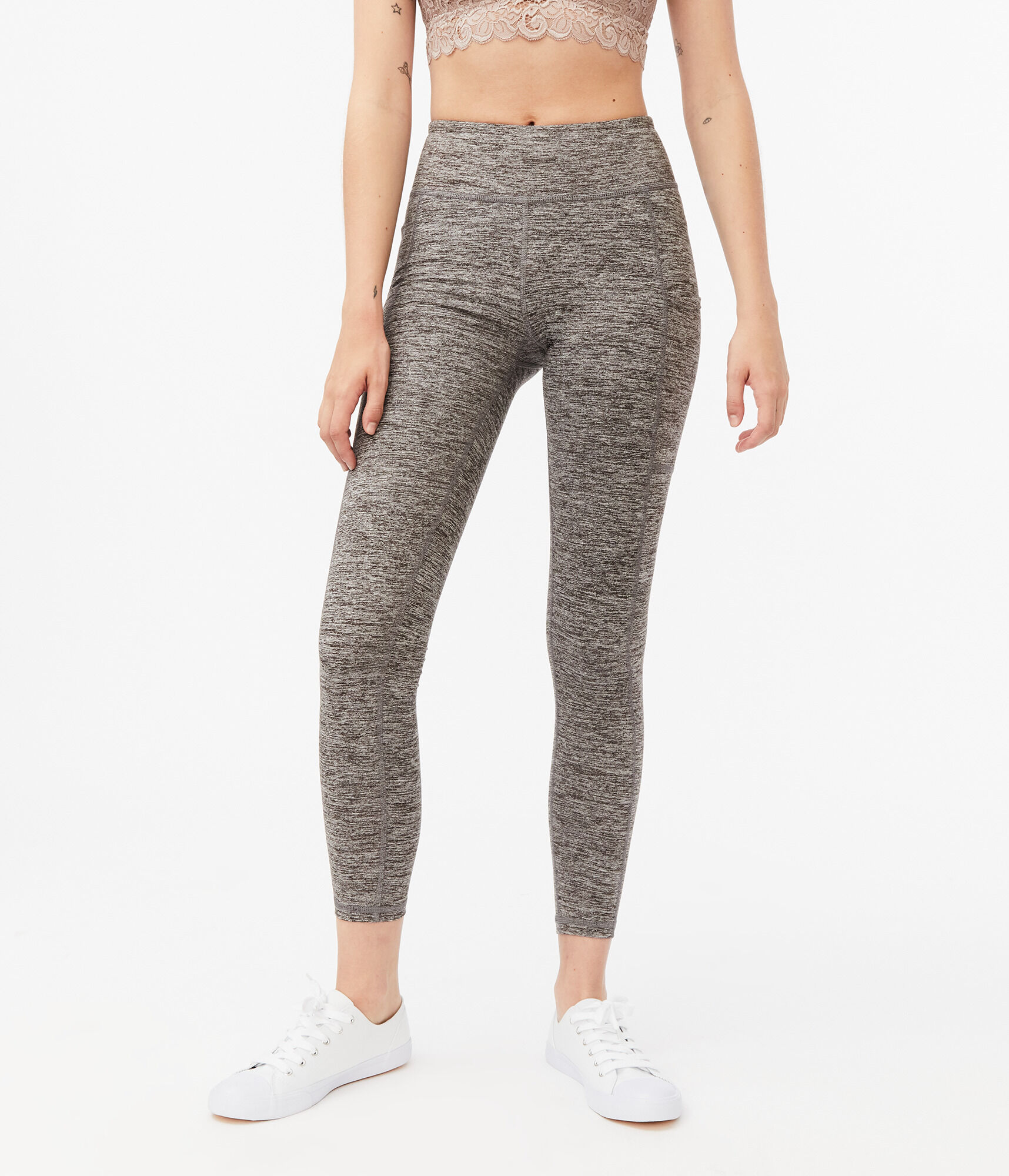 Heathered High-Rise Pocket Leggings