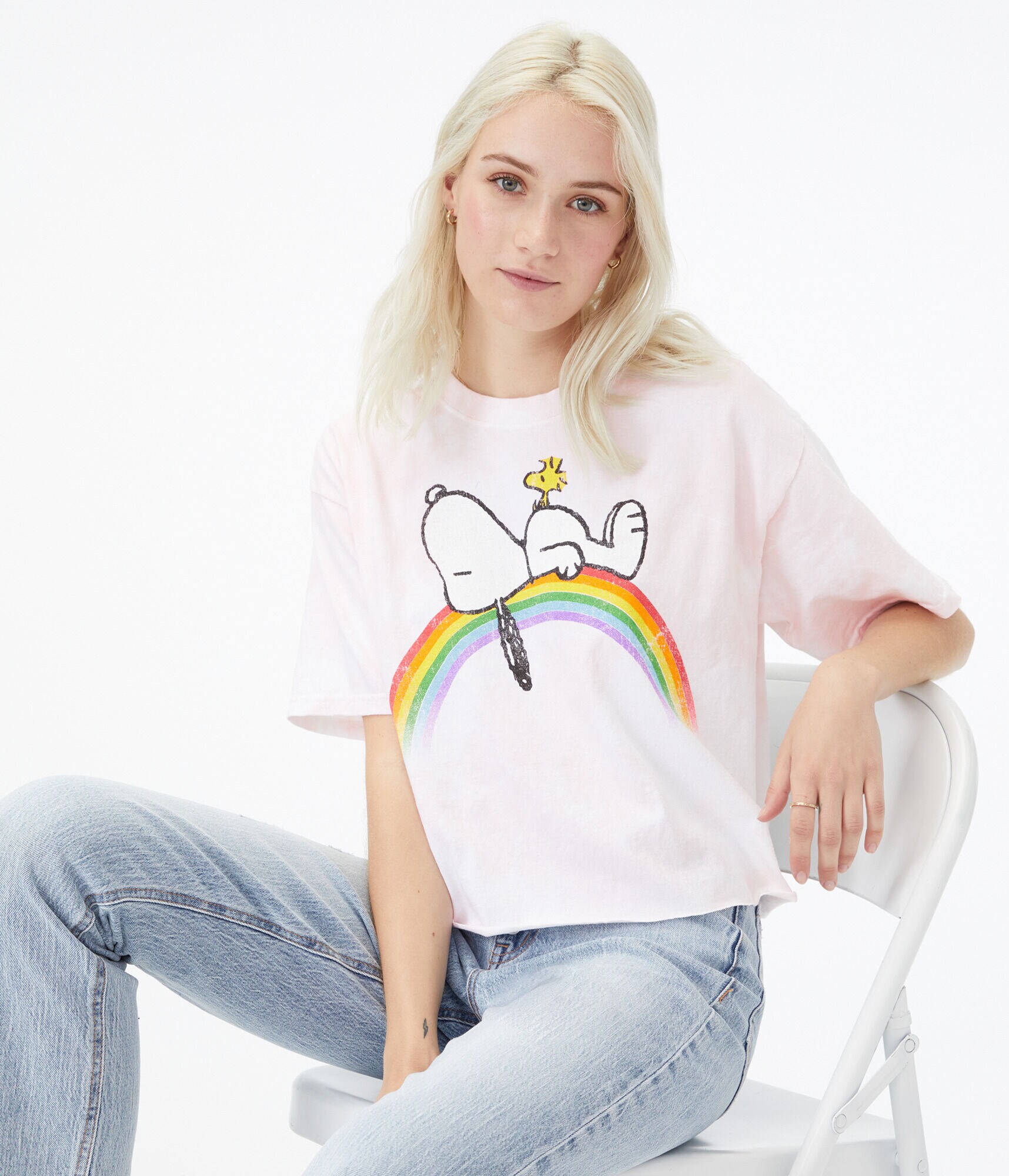 Snoopy &amp; Woodstock Pride Tie-Dye Graphic Tee