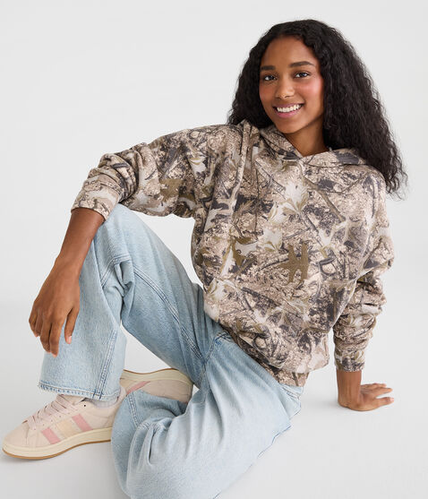 Forest Camo Boxy Pullover Hoodie Forest Camo Boxy Pullover Hoodie