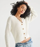 Long Sleeve Buttoned Shaker Cardigan
