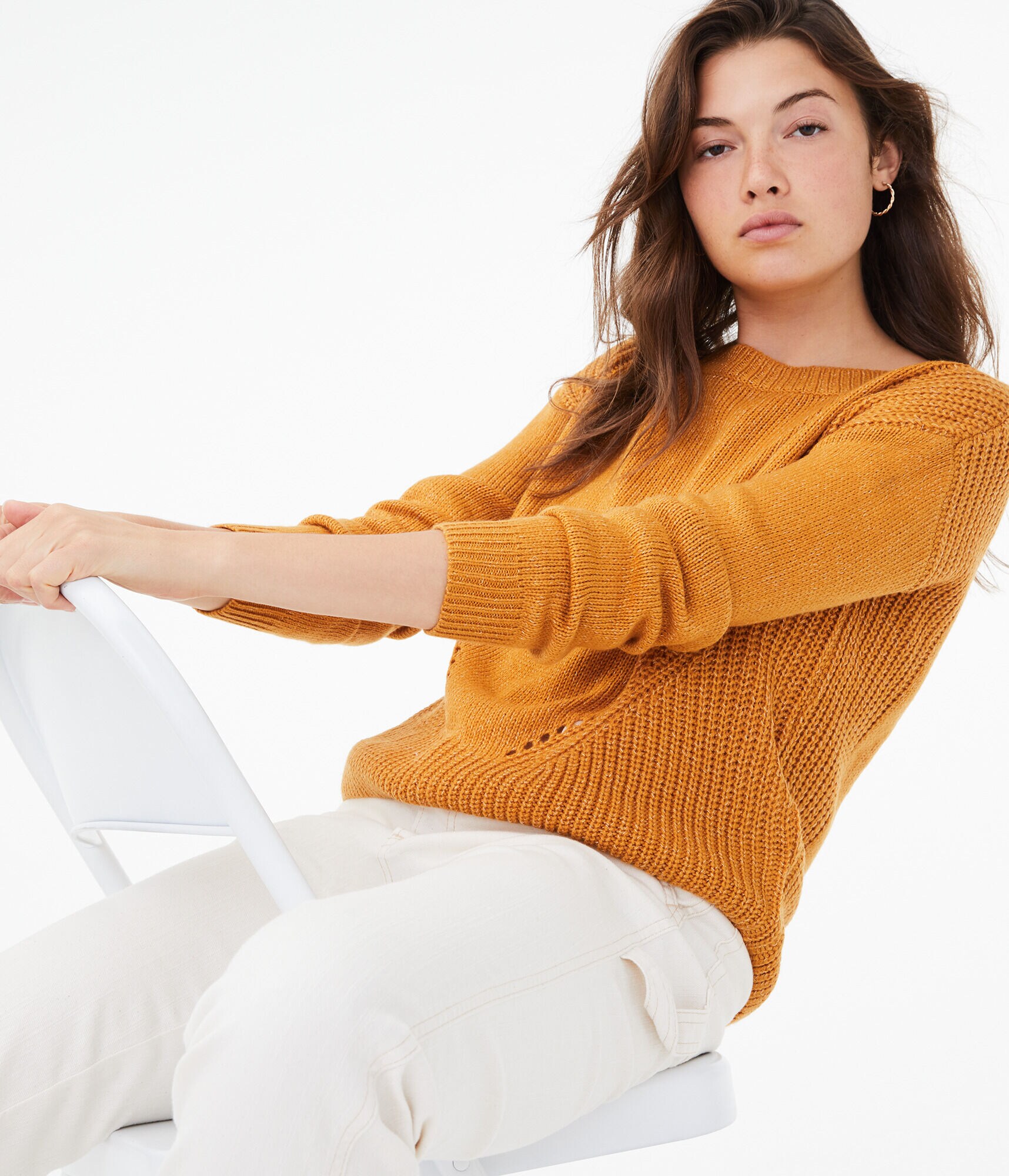 Pointelle Mix Sweater