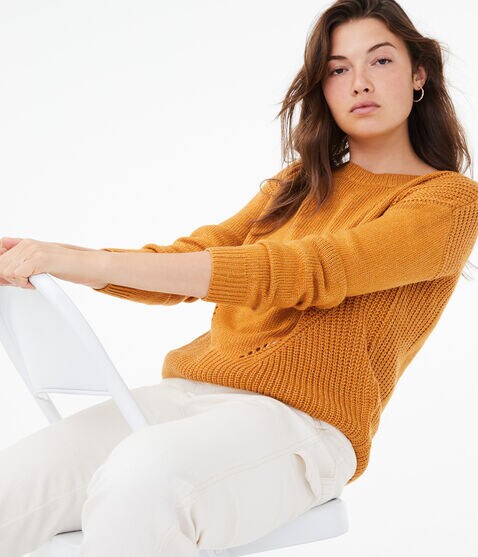 Pointelle Mix Sweater Pointelle Mix Sweater