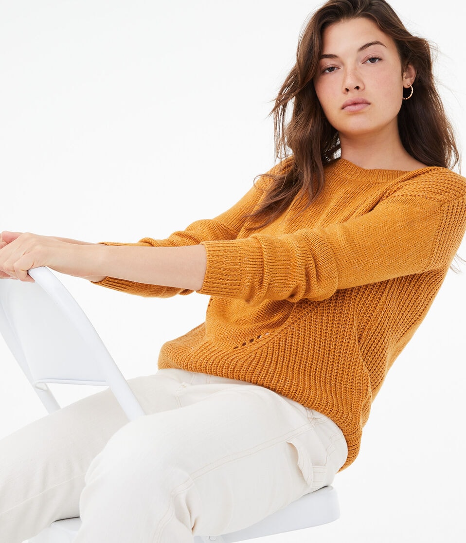 Pointelle Mix Sweater