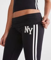 NY Mid-Rise Fold-Over Flare Leg Pants