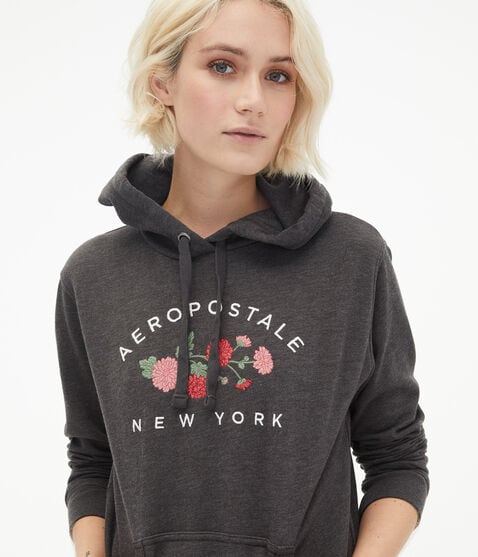Aeropostale New York Flowers Pullover Hoodie Aeropostale New York Flowers Pullover Hoodie