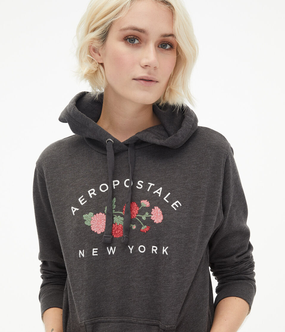 Aeropostale New York Flowers Pullover Hoodie