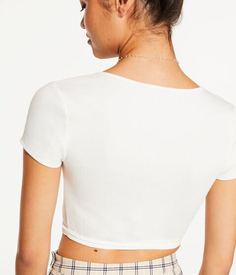 Surplice Tie-Front Crop Top Surplice Tie-Front Crop Top
