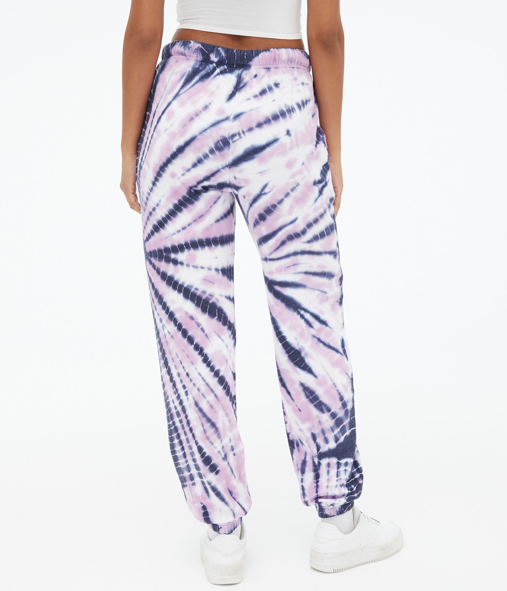 Tie-Dye Slouchy High-Rise Cinched Sweatpants