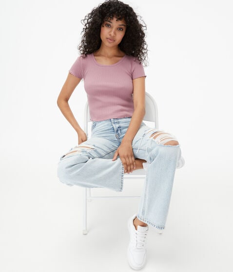 Ribbed Shrunken Crew Tee Ribbed Shrunken Crew Tee