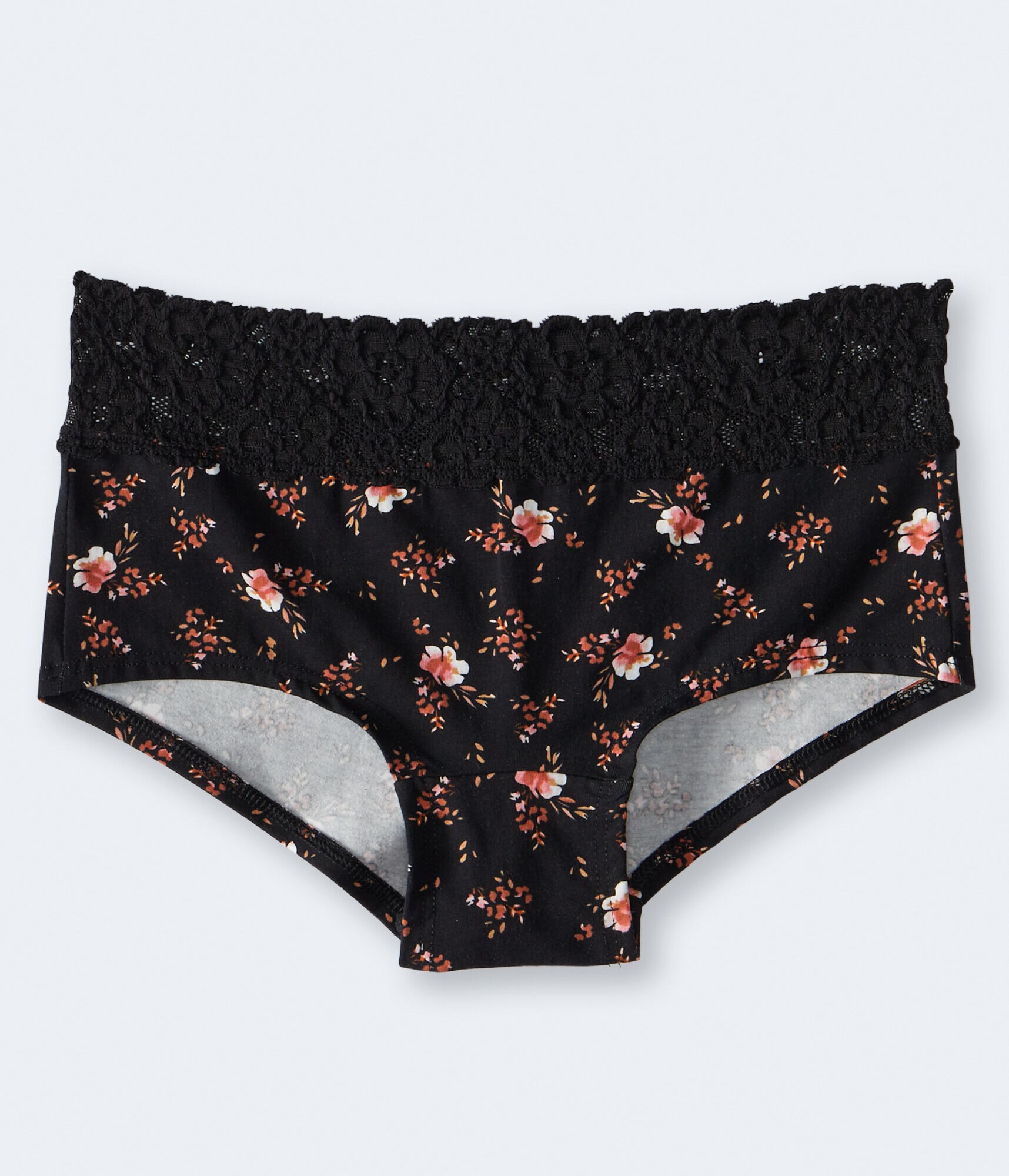 Floral Lace-Trim Boyshort