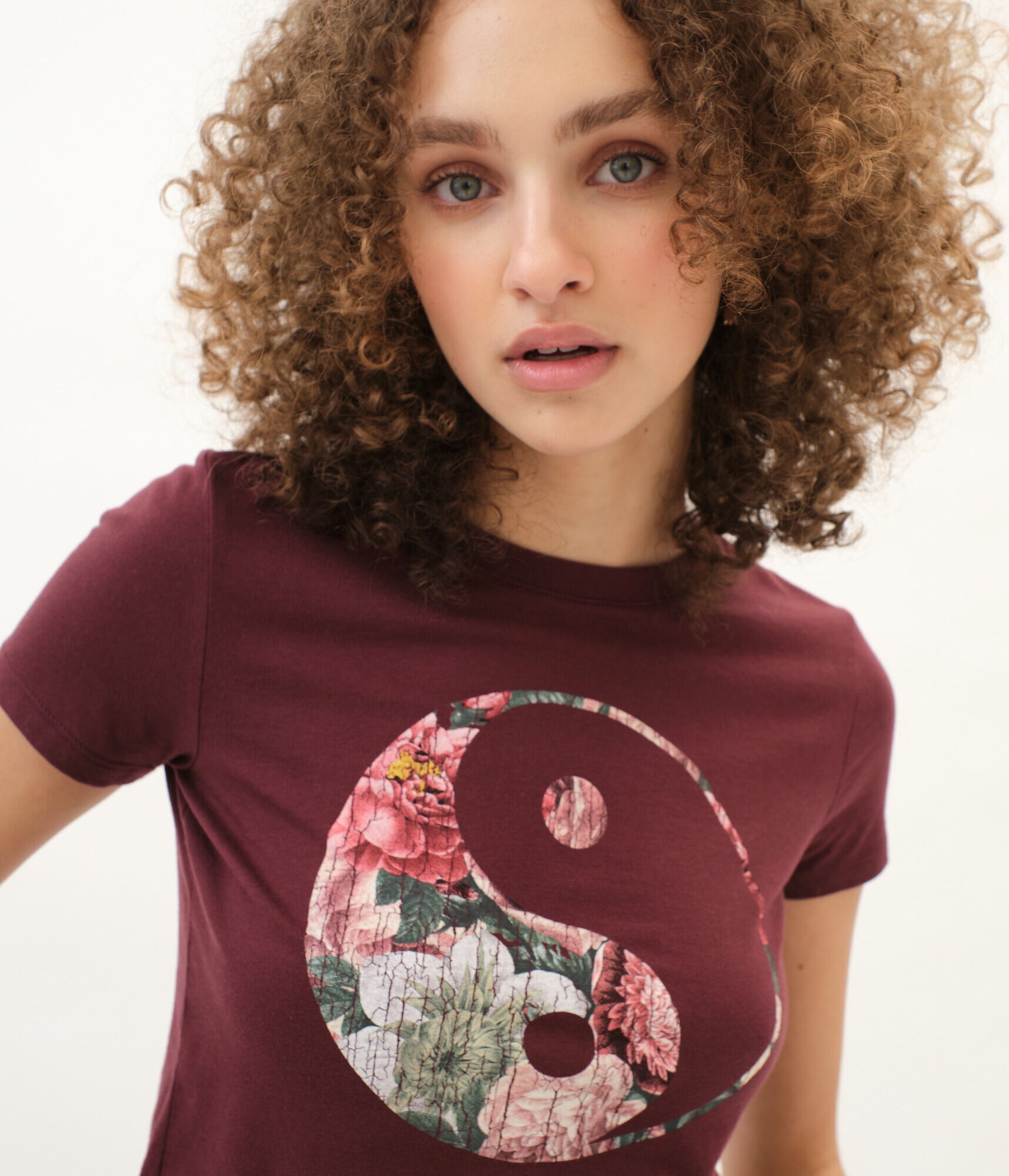 Floral Yin Yang Graphic Tee