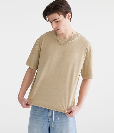 Washed Boxy Fit Crew Tee Washed Boxy Fit Crew Tee