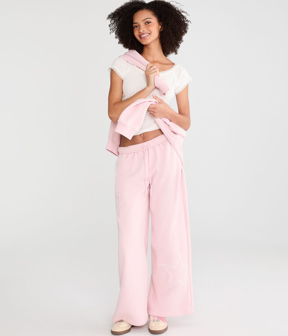 Cloud Soft Stars High-Rise Wide Leg Sweatpants
