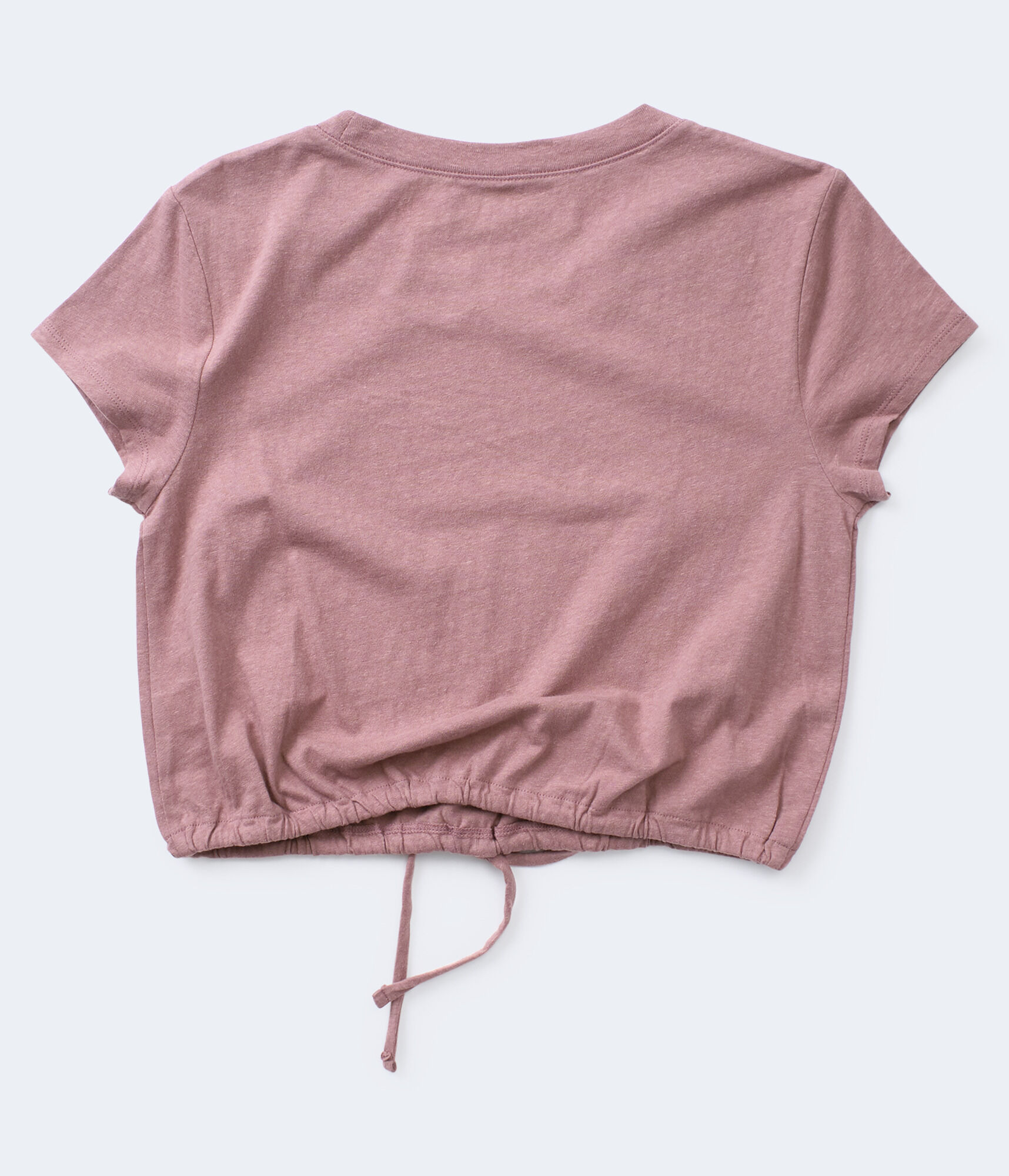 Drawstring-Hem Cropped Tee