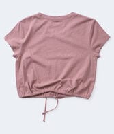 Drawstring-Hem Cropped Tee