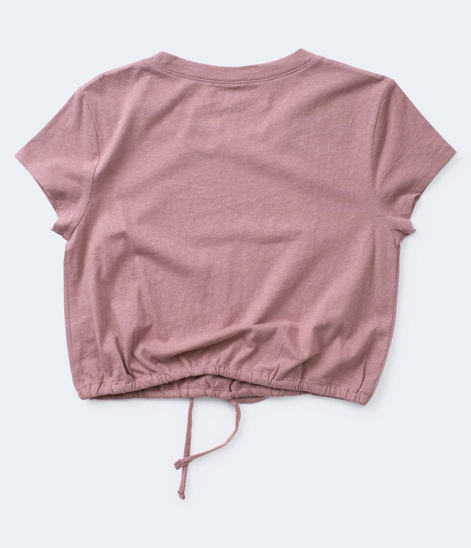 Drawstring-Hem Cropped Tee