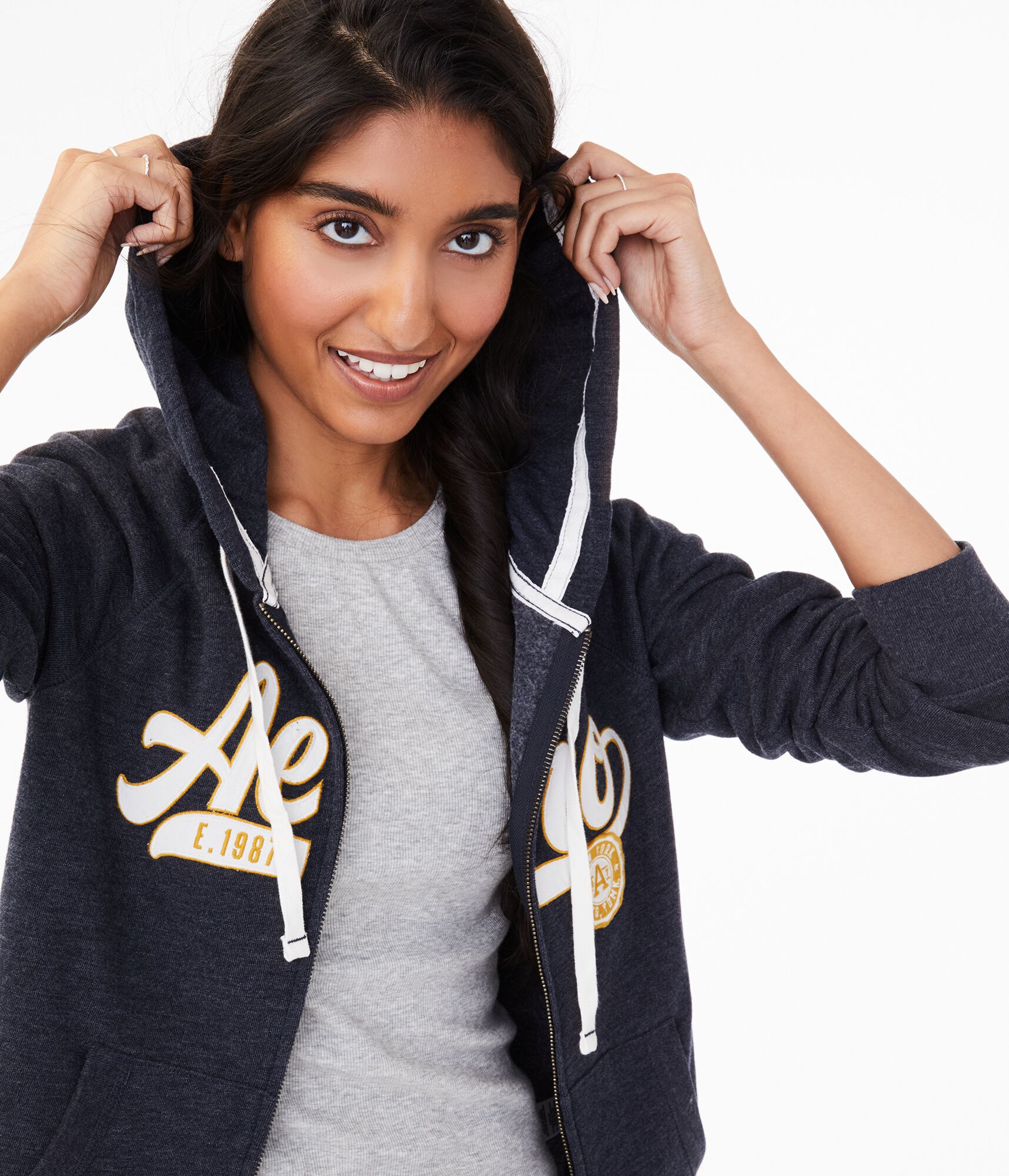 Aero Script Crest Full-Zip Hoodie