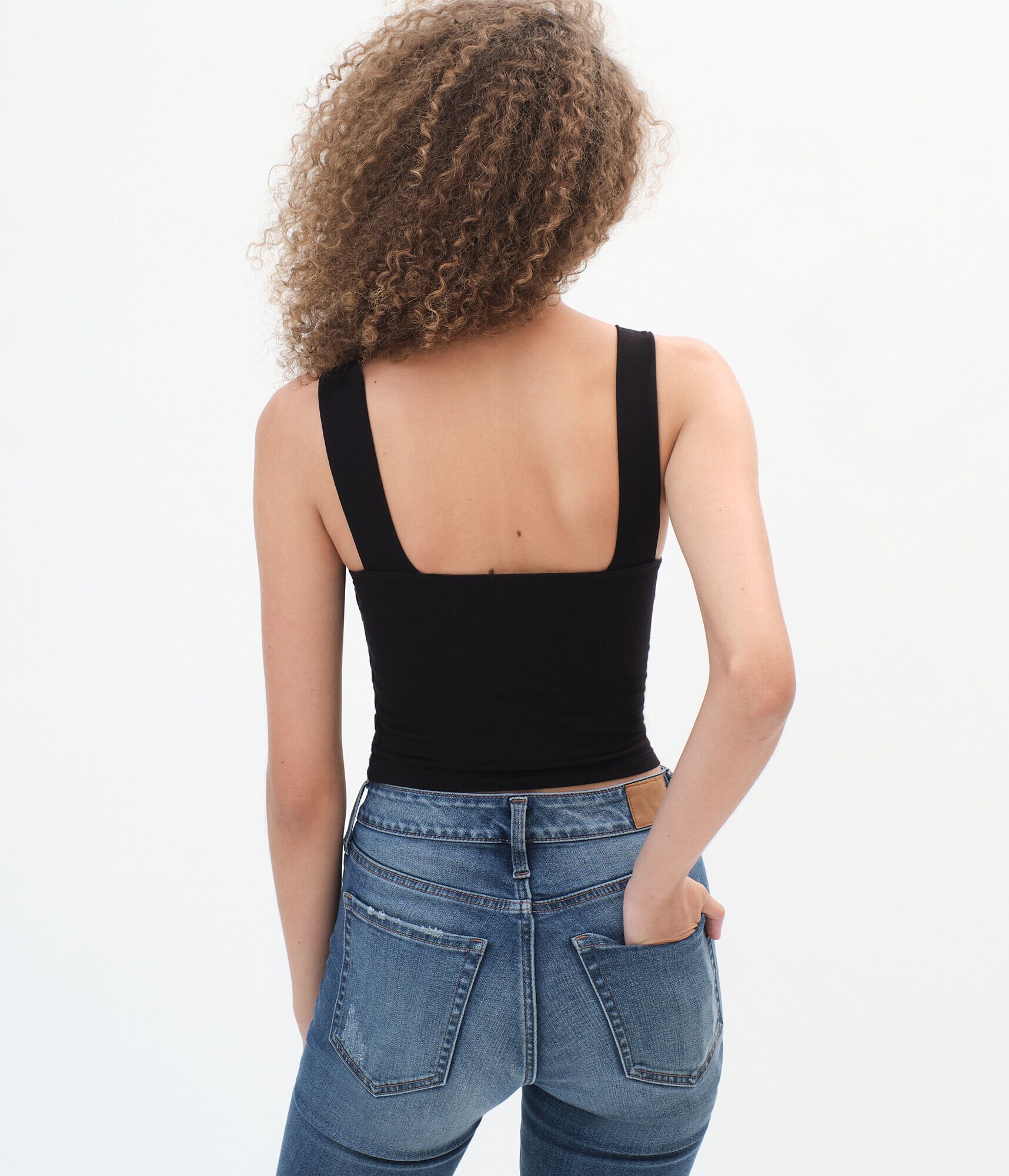 Square-Neck Crop Top