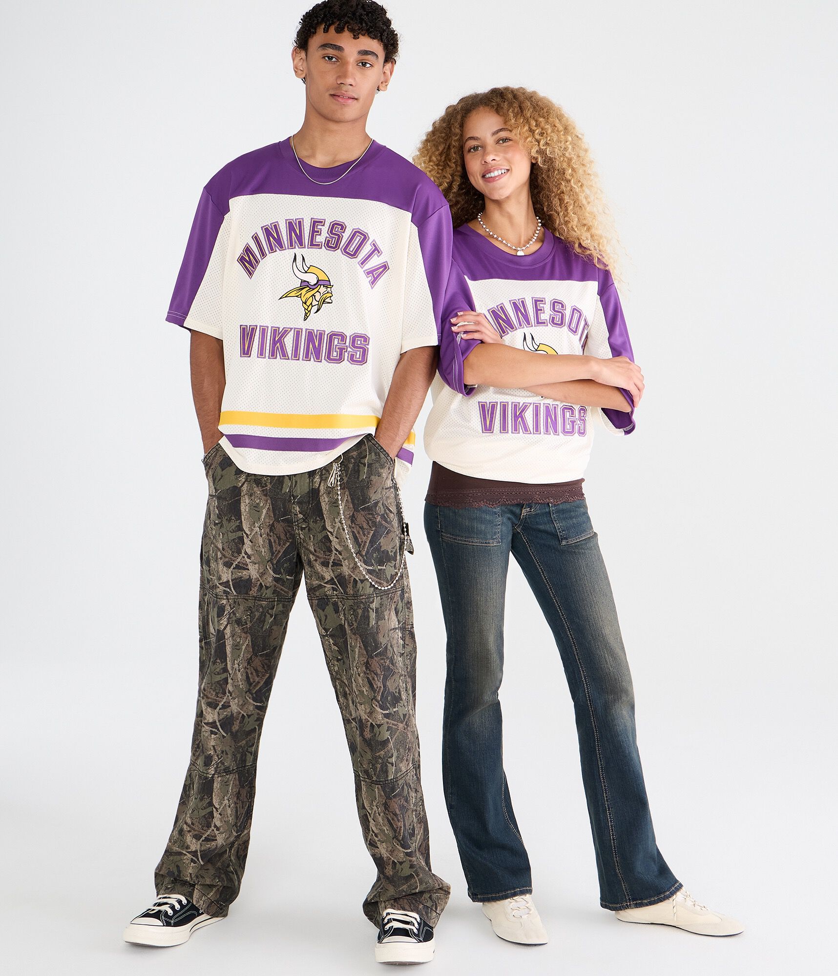 Minnesota Vikings Colorblock Mesh Top