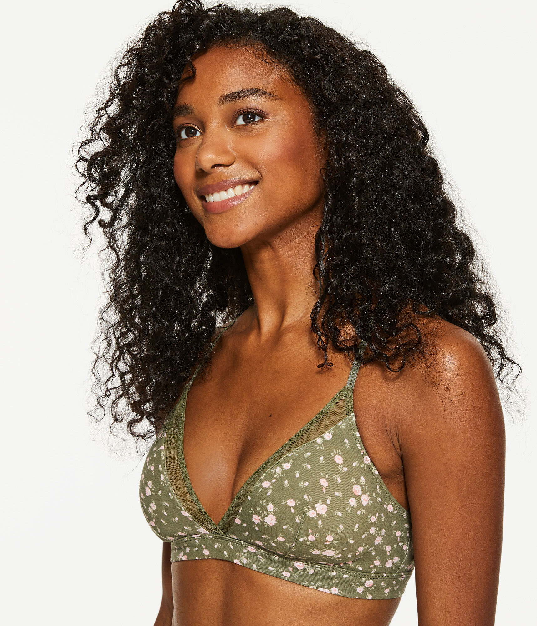 Floral Triangle Mesh Bralette