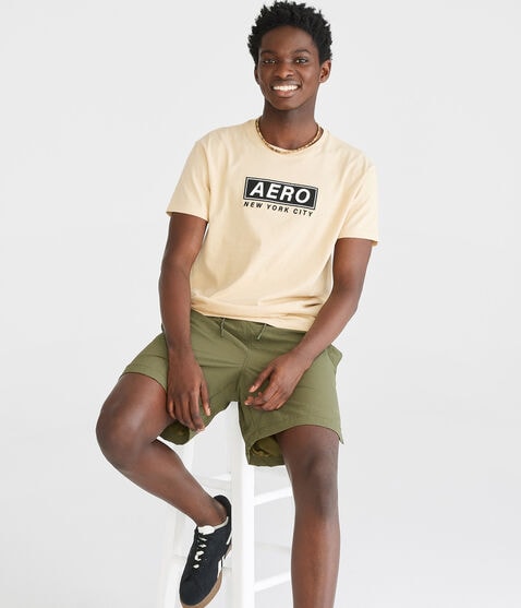 Aero NYC Box Logo Appliqué Graphic Tee