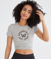 Aeropostale Circle Butterfly Graphic Tee