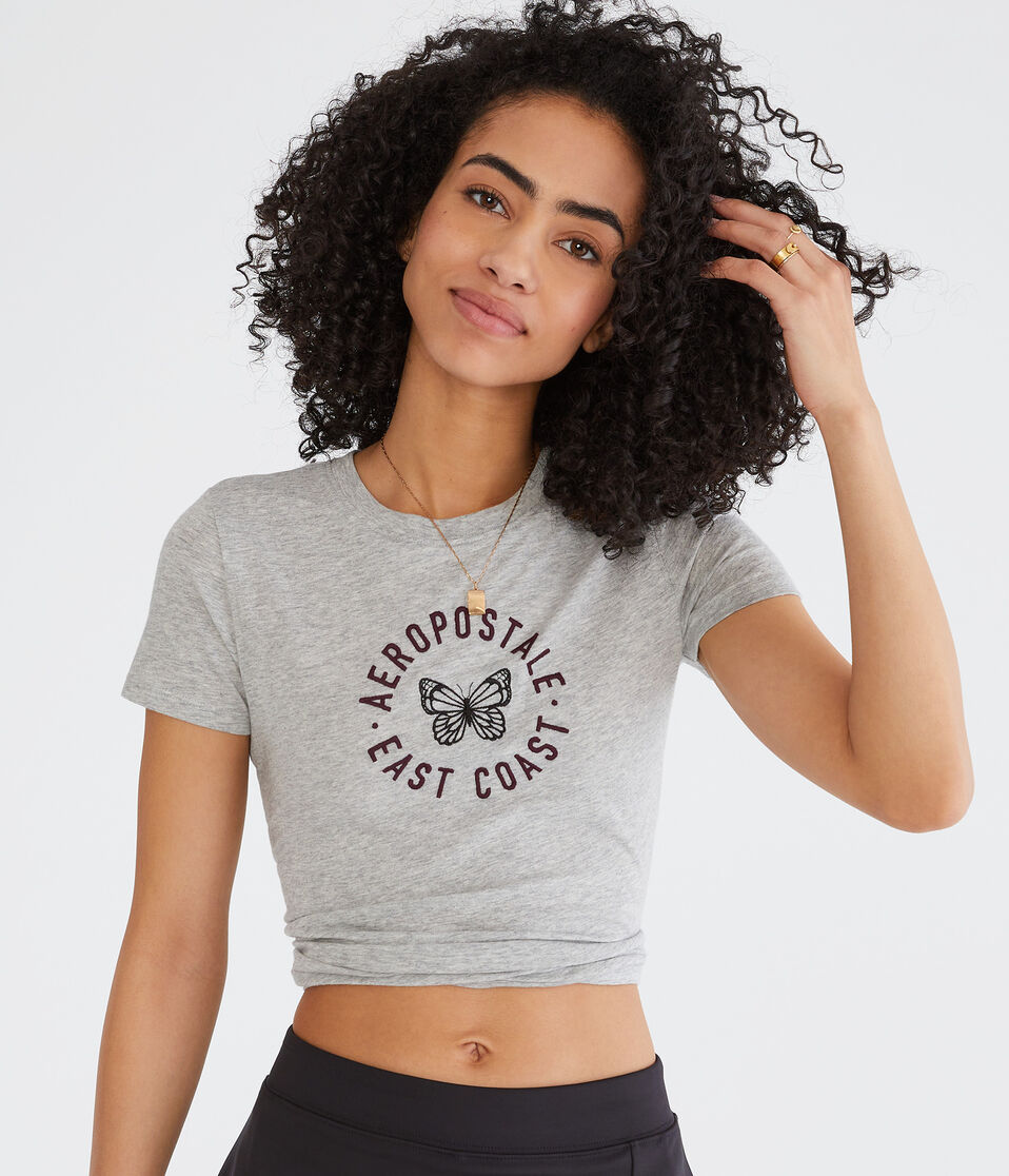 Aeropostale Circle Butterfly Graphic Tee