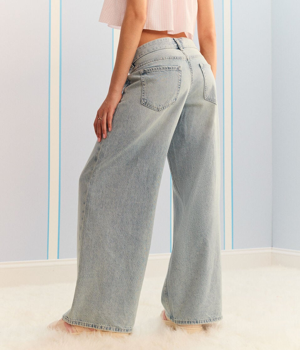 Demetra for Aero Super Low-Rise Ultra Wide Leg Jean