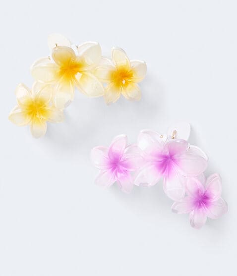 Hibiscus Flower Trio Claw Hair Clip 2-Pack Hibiscus Flower Trio Claw Hair Clip 2-Pack