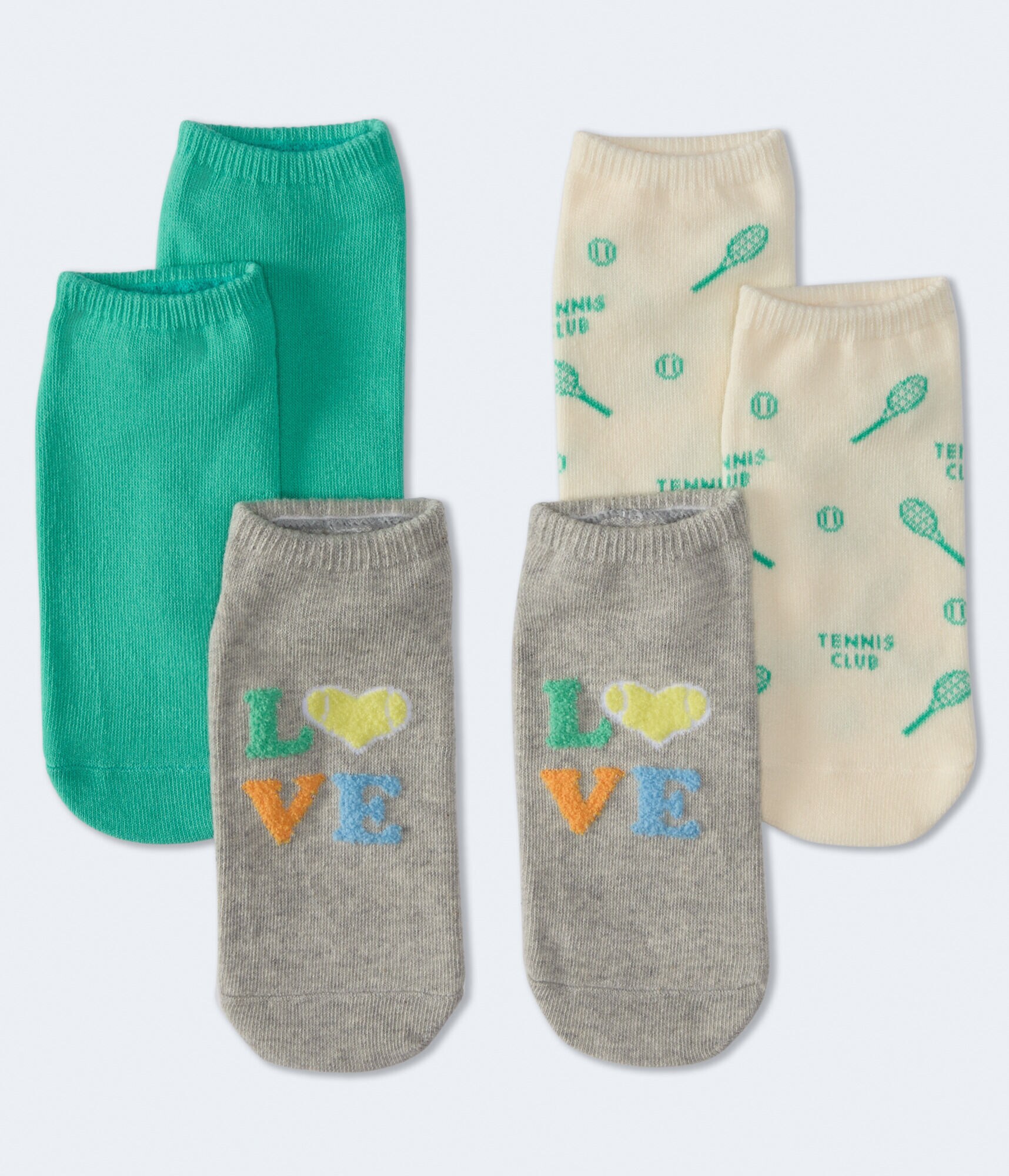 Tennis Club Love Ankle Sock 3-Pack
