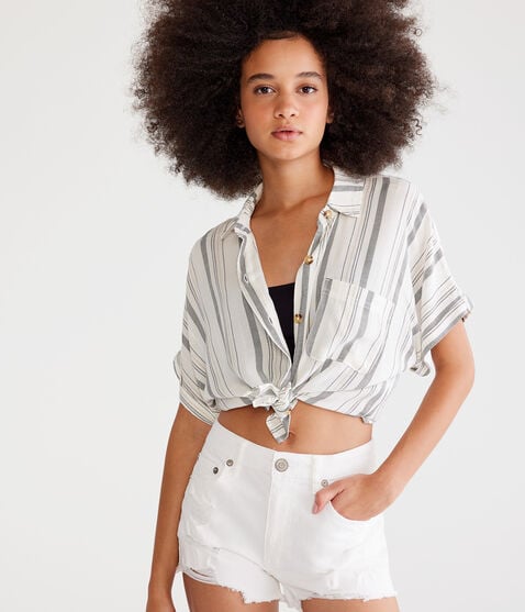 High-Rise Denim Shorty Shorts High-Rise Denim Shorty Shorts