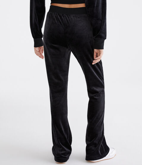 Flare High-Rise Velour Pants