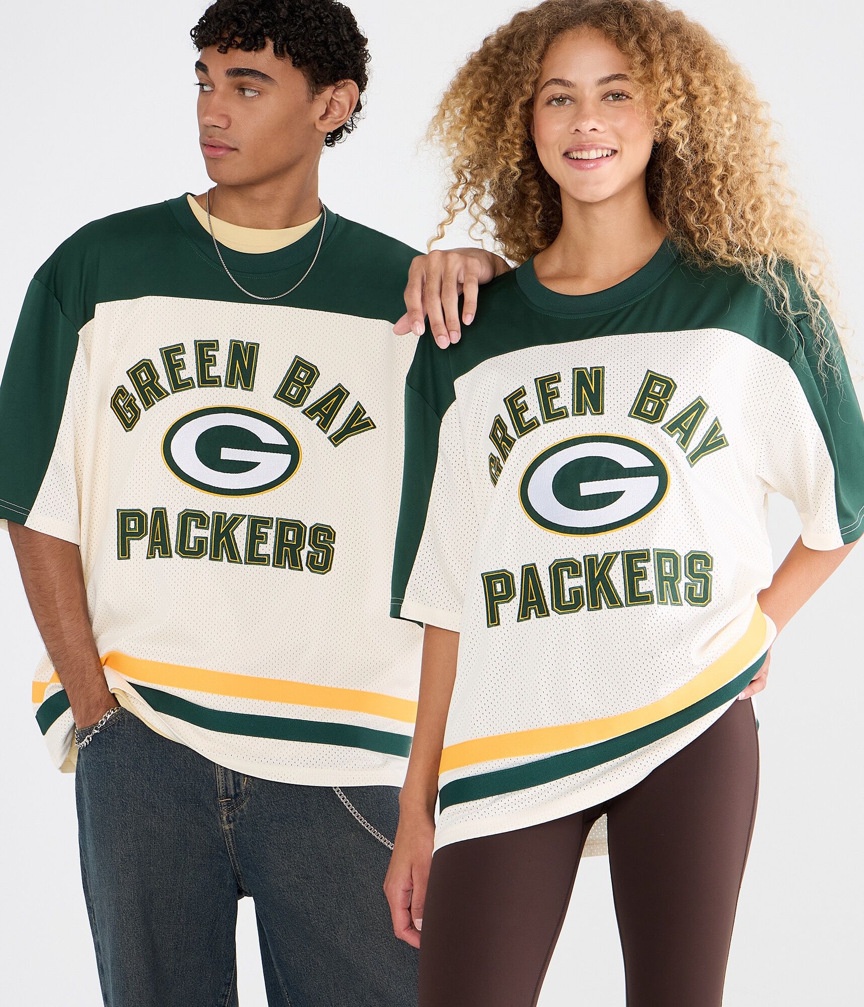 Green Bay Packers Colorblock Mesh Top
