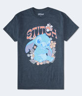 Stitch Floral Oversized Graphic Tee