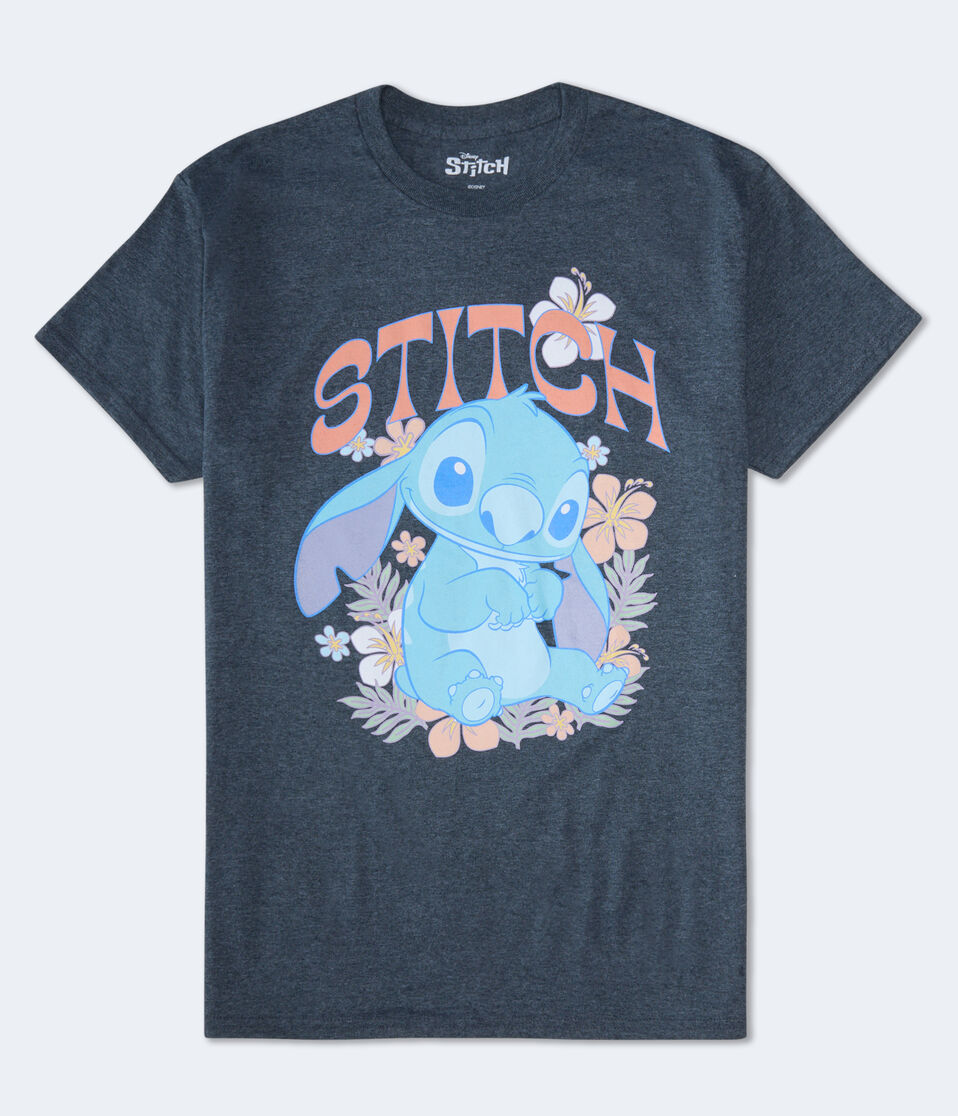 Stitch Floral Oversized Graphic Tee