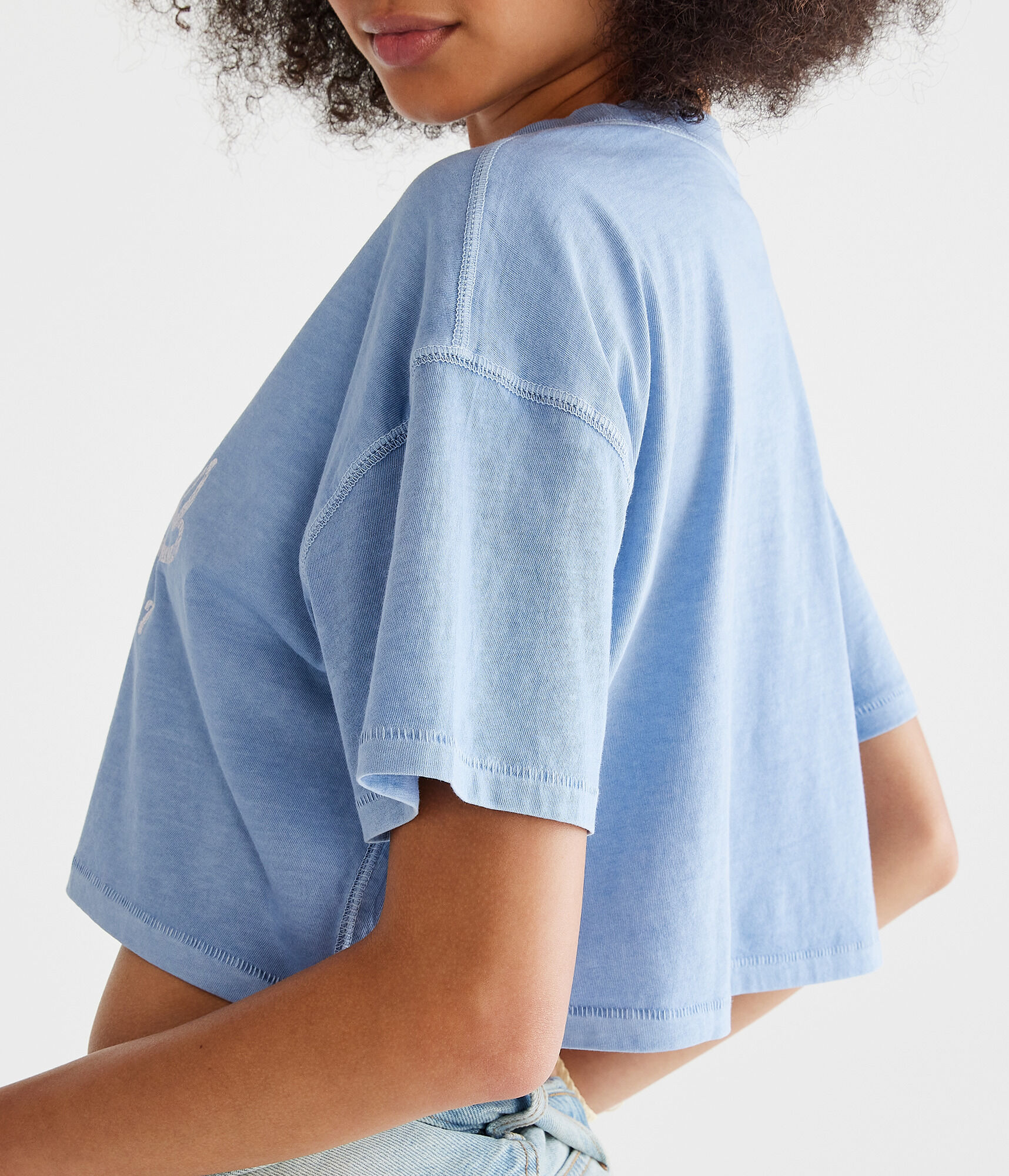 Dallas Cropped Boyfriend Graphic Tee