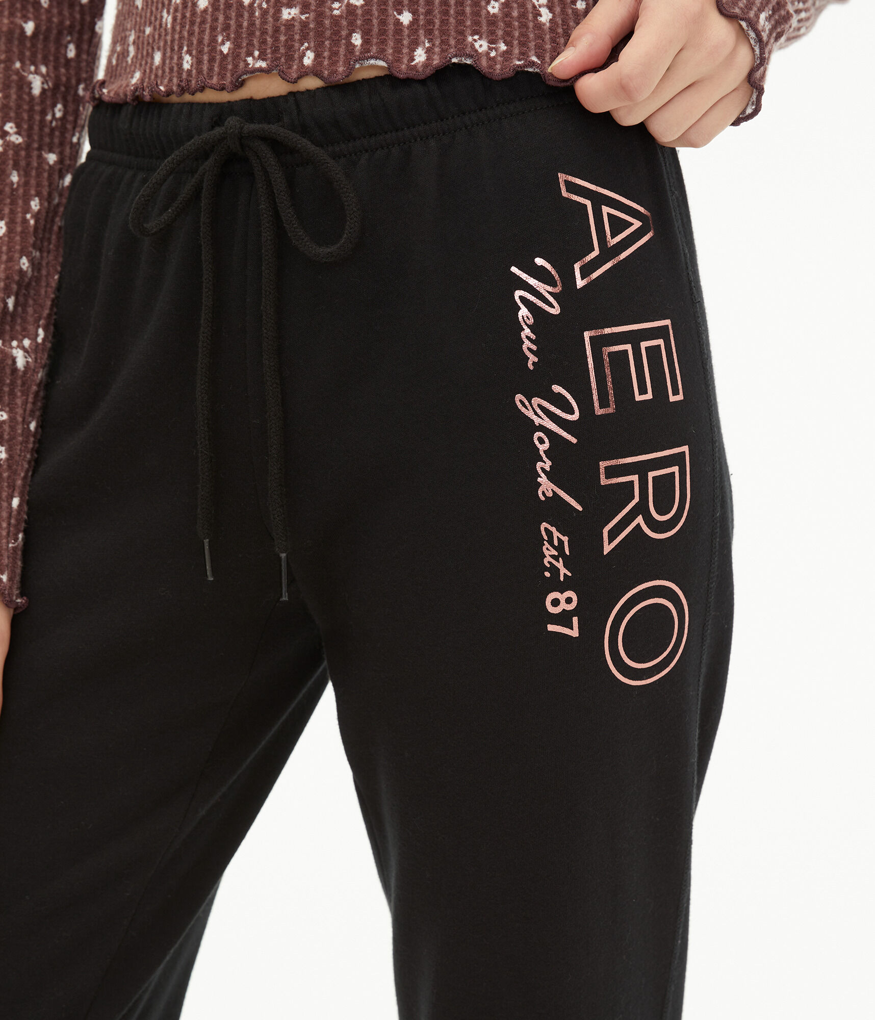 Aero New York Foil Cinched Sweatpants