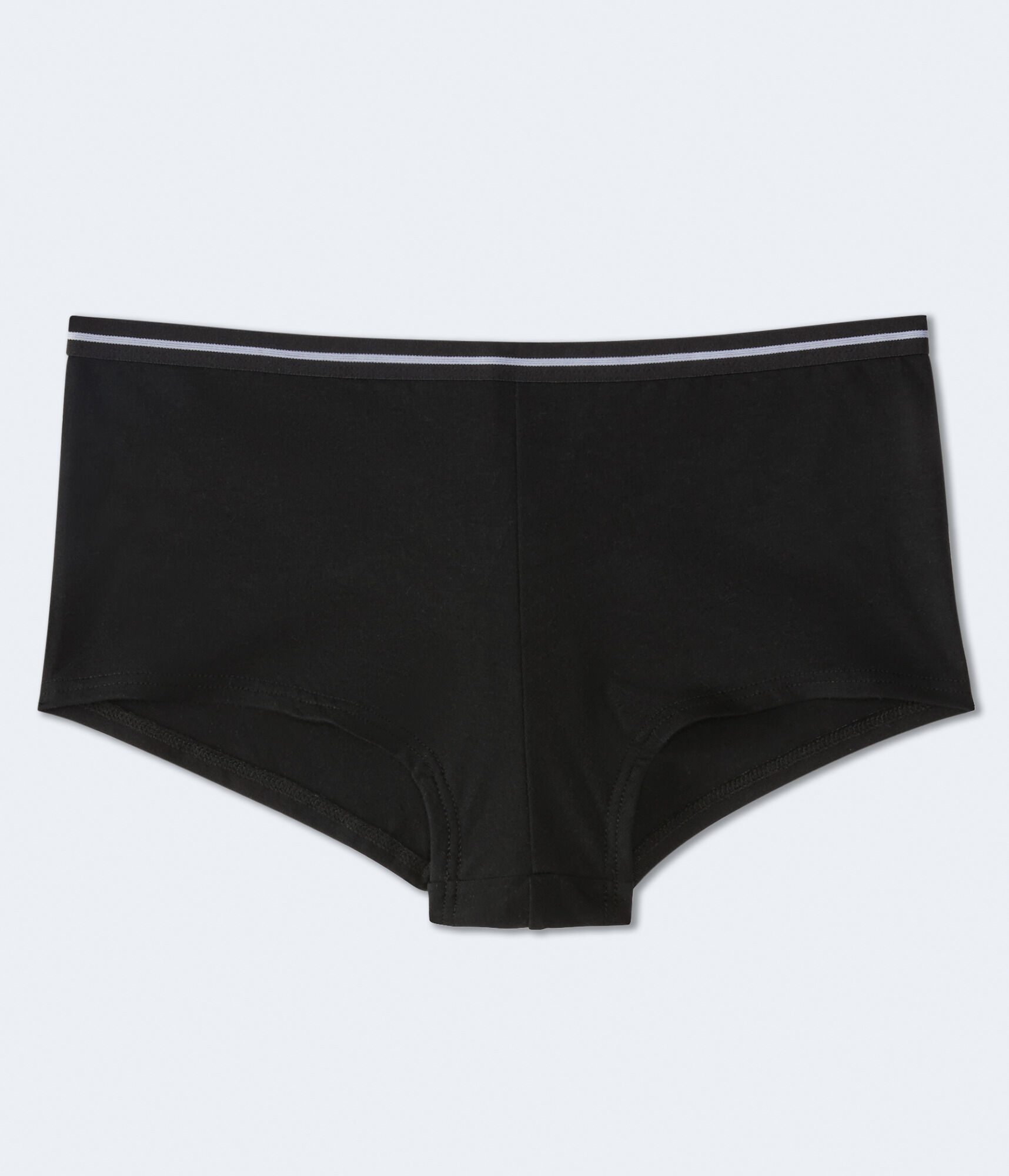 Solid Striped Waist Boyshort
