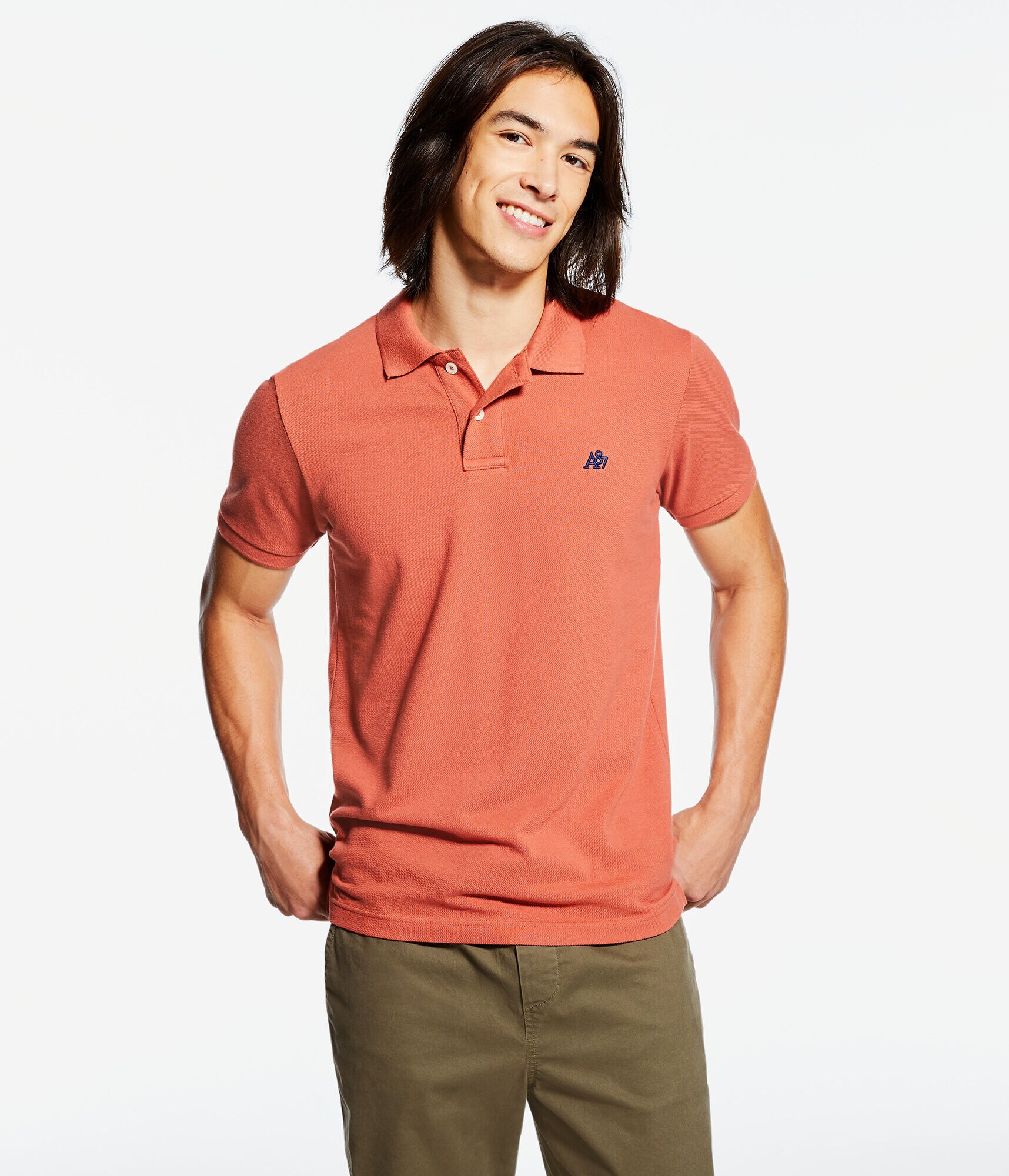 A87 Logo Piqu&eacute; Polo