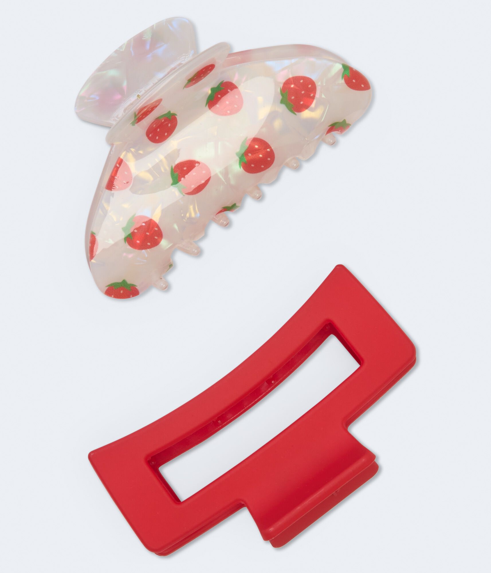Strawberry &amp; Matte Claw Hair Clip 2-Pack